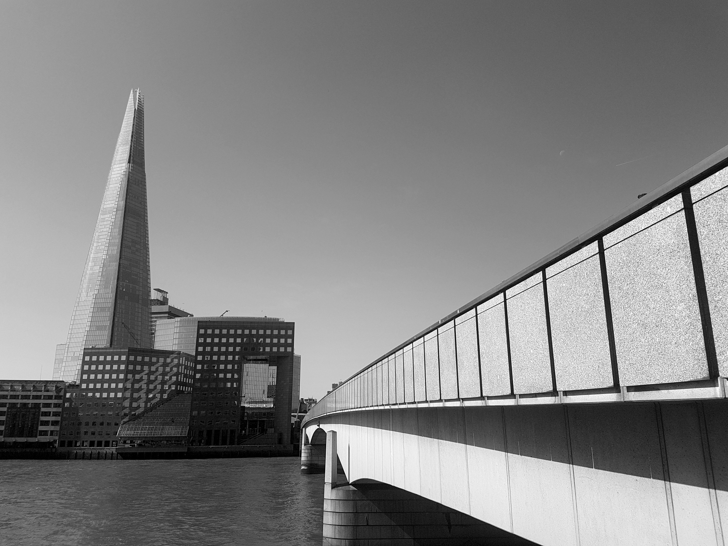 Gray Bridge Background Overlooking A Modern City